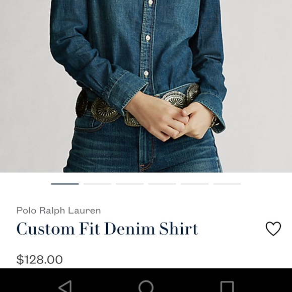 SOLD Ralph Lauren fitted denim shirt women's small - Picture 3 of 14